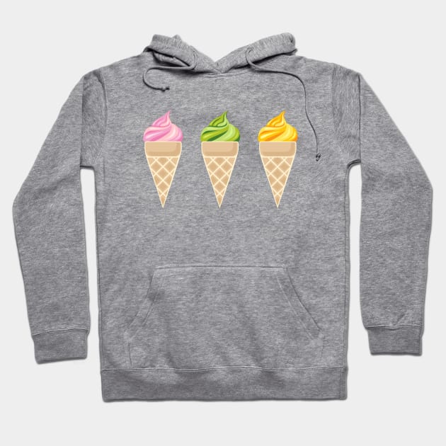 Ice Creams Vector Illustration Hoodie by RageRabbit